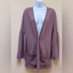 Purple cardigan